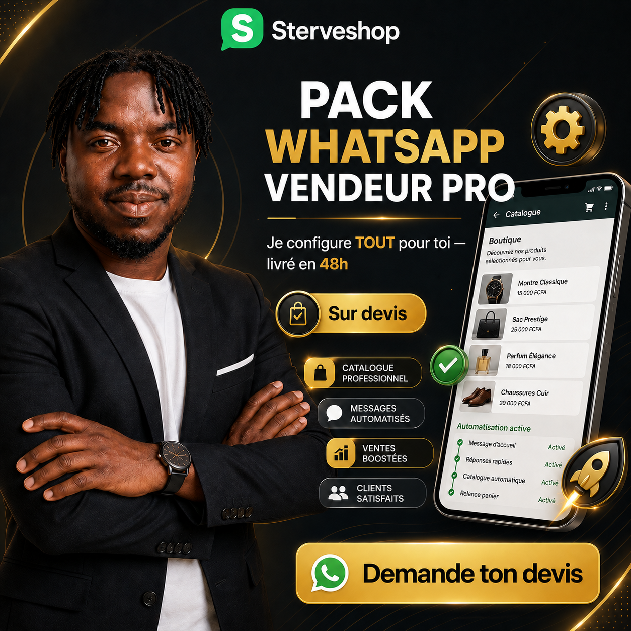 Pack WhatsApp Vendeur Pro — configuration complète